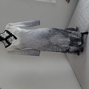 KOMAROV Black & White Dress, Size M
